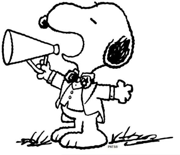 Snoopy Announces the news