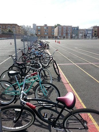 PE program at Marina with image of bikes smaller