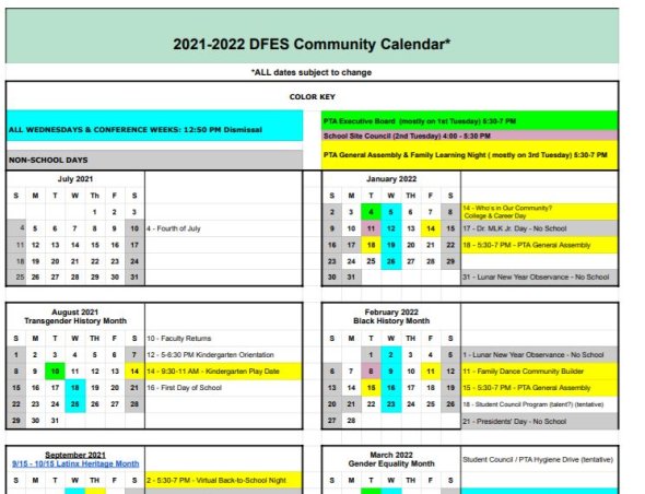 DFES Community Calendar Preview