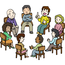 adults sitting in a circle
