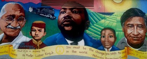 Mural featuring Martin Luther King, Jr. 