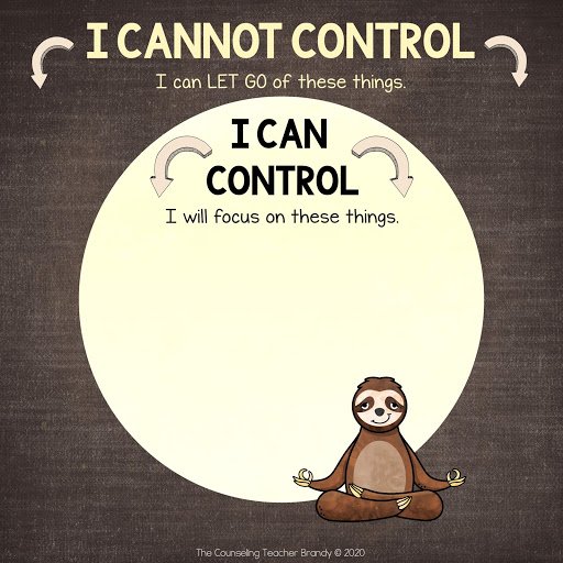 I cannot control, I can control