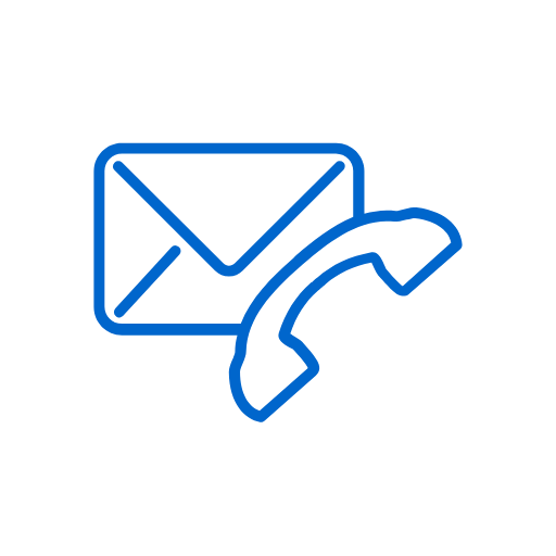 icon of envelope and phone