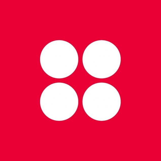 British Council logo of four white dots inside a field of red