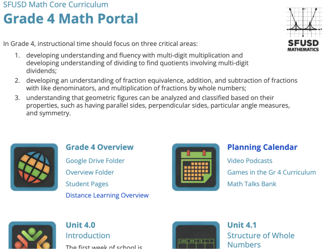 grade 4 math portal