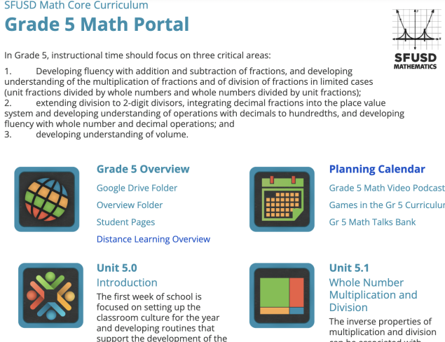 Grade 5 math portal