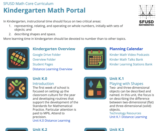 Kindergarten math portal