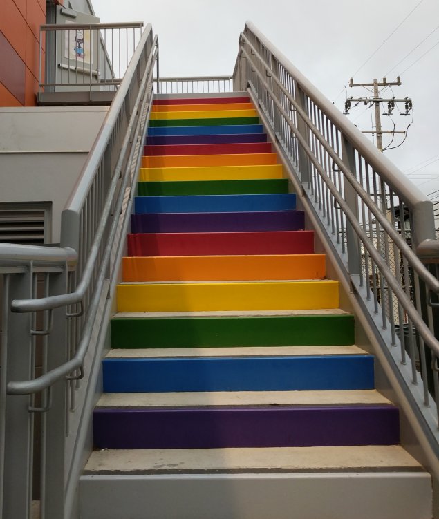 Rainbow stairs