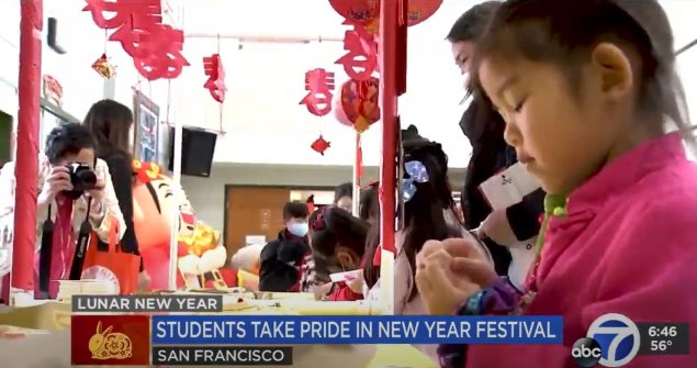 Students at Lunar New Year Festival