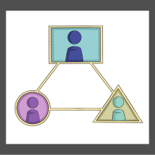 people connected by lines