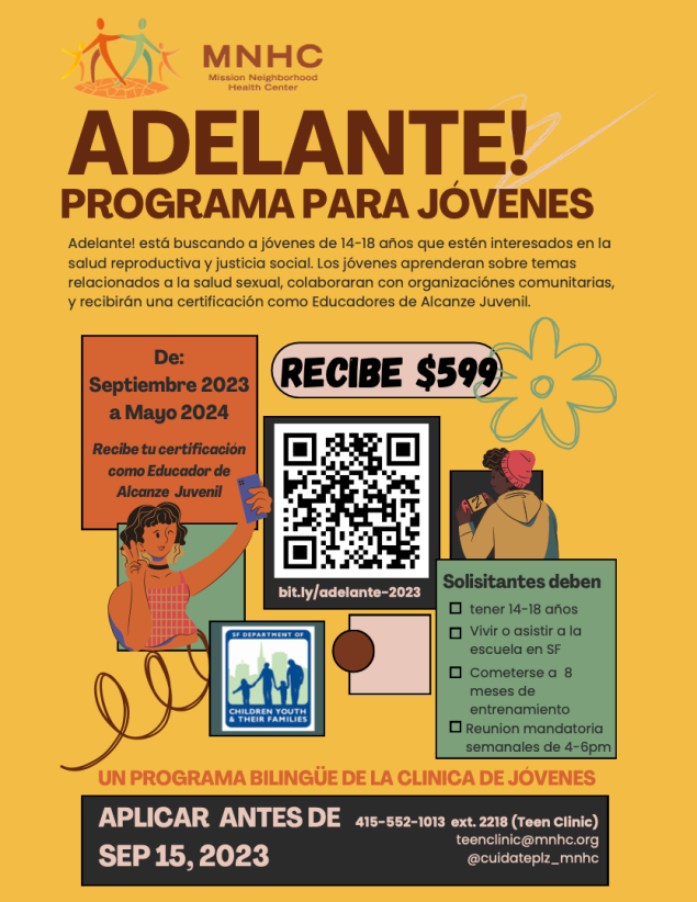 (Spanish) Adelante Youth Program Outreach Flyer