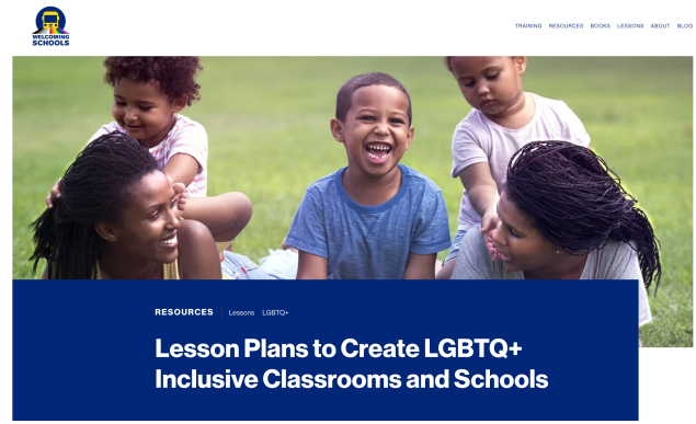 Welcoming Schools teacher-friendly lesson plans