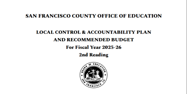 Cover of LCAP and Recommended Budget for Fiscal Year 2025-26