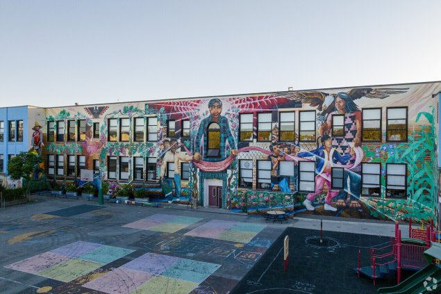 Yard of Cesar Chavez Elementary School