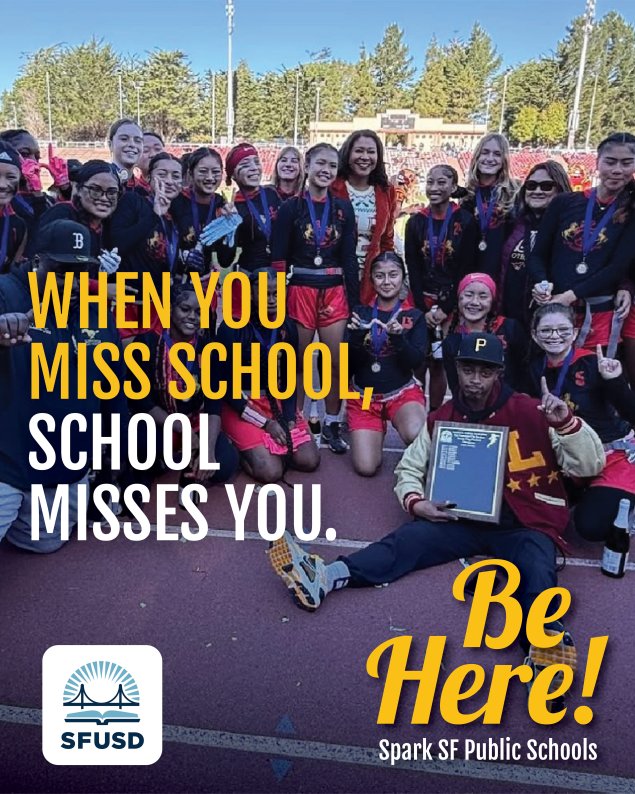 Be Here Poster of Students at School 