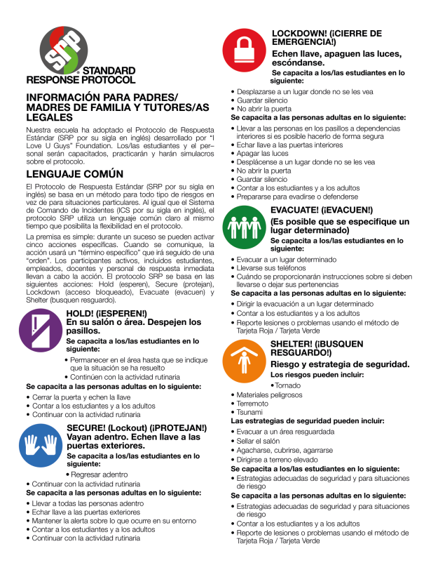 SRP Handout - Spanish