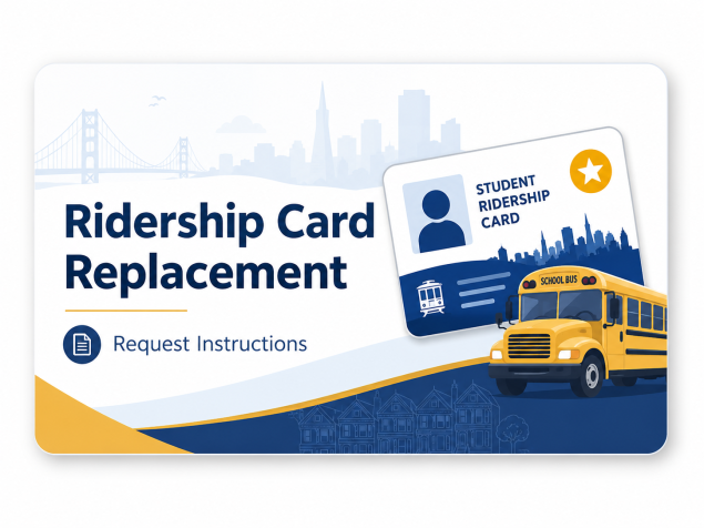 Ridership card and school bus