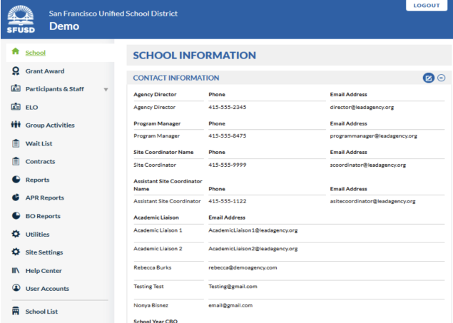 Image of EMS home page