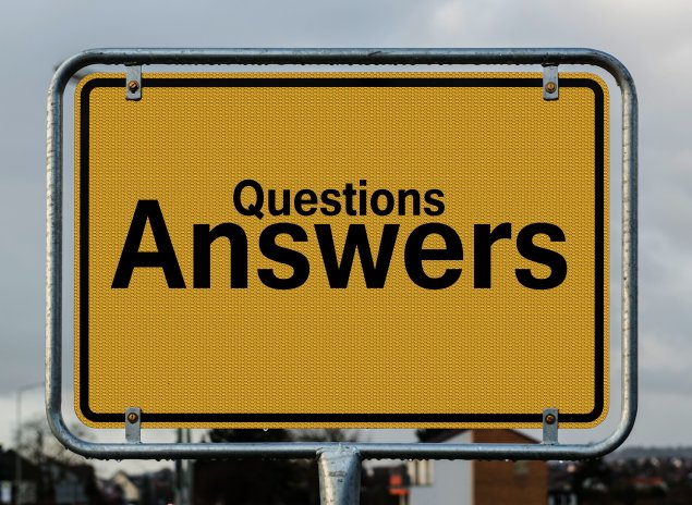 Q & A Yellow Street Sign