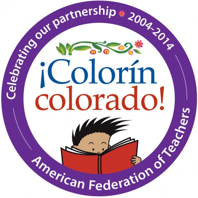 Logo for the website Colorin Colorado! in blue and red letters.