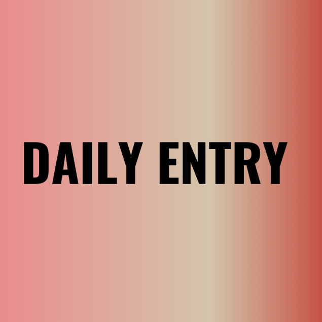 Text Reads: Daily Entry