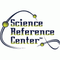 The words Science Reference Center surrounded by ribbon with molecules