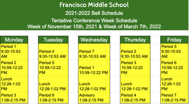 FMS Conference Week Schedule