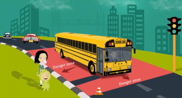 School bus danger zone