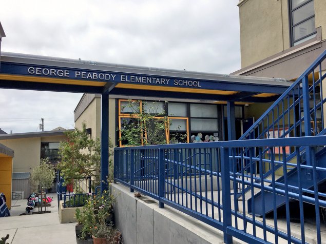 Peabody Elementary front entrance