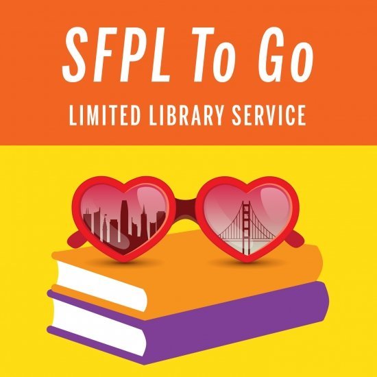 public library logo with sunglasses