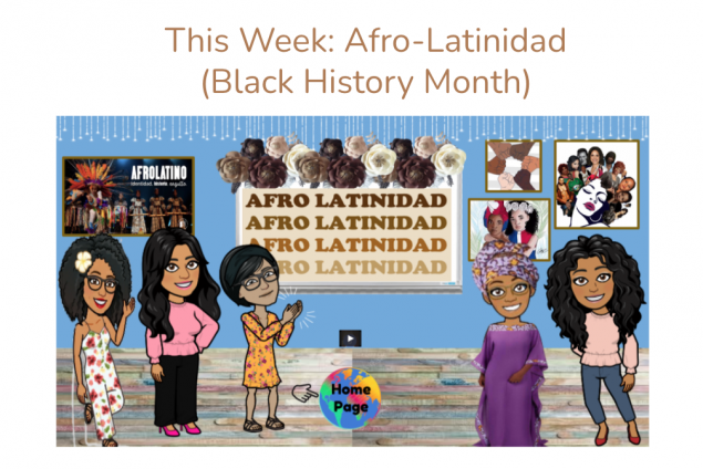 Slide introducing topic of Afro-Latinidad for Black History Month 