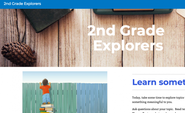 Screenshot of 2nd grade website.