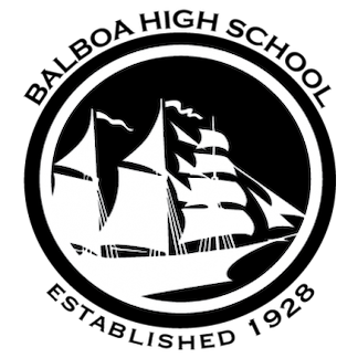 Balboa high school logo with ship