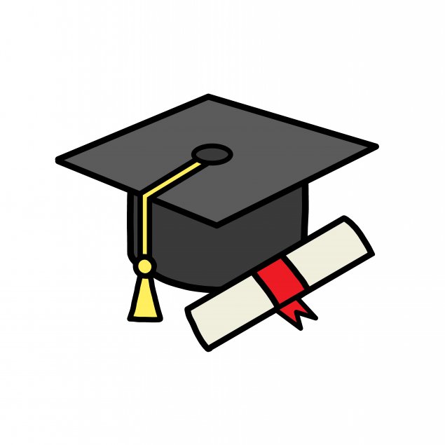 clipart of graduation cap and diploma