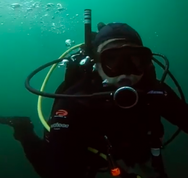 Naturalist Jesse scuba diving