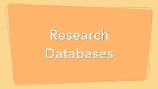 Research Databases card