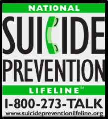 Suicide Prevention Lifeline Poster 1-800-273-TALK