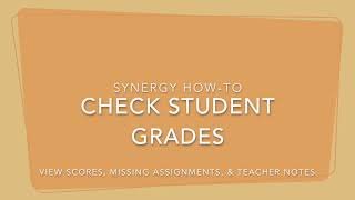 Check grades in synergy video thumbnail