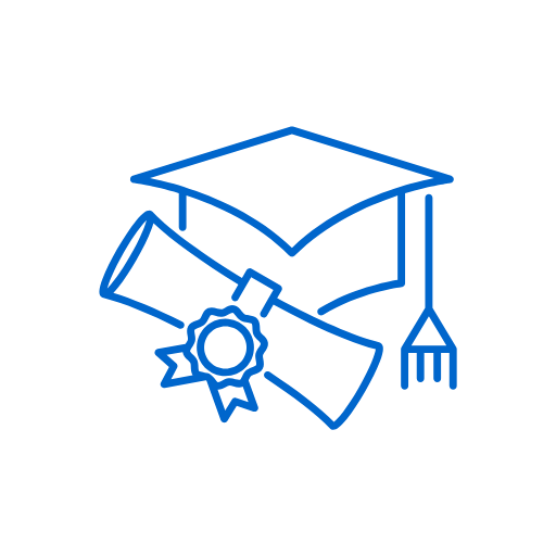 icon of graduation cap and dipolma