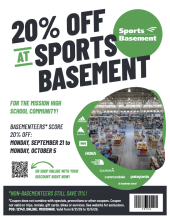 20% off at Sports Basement